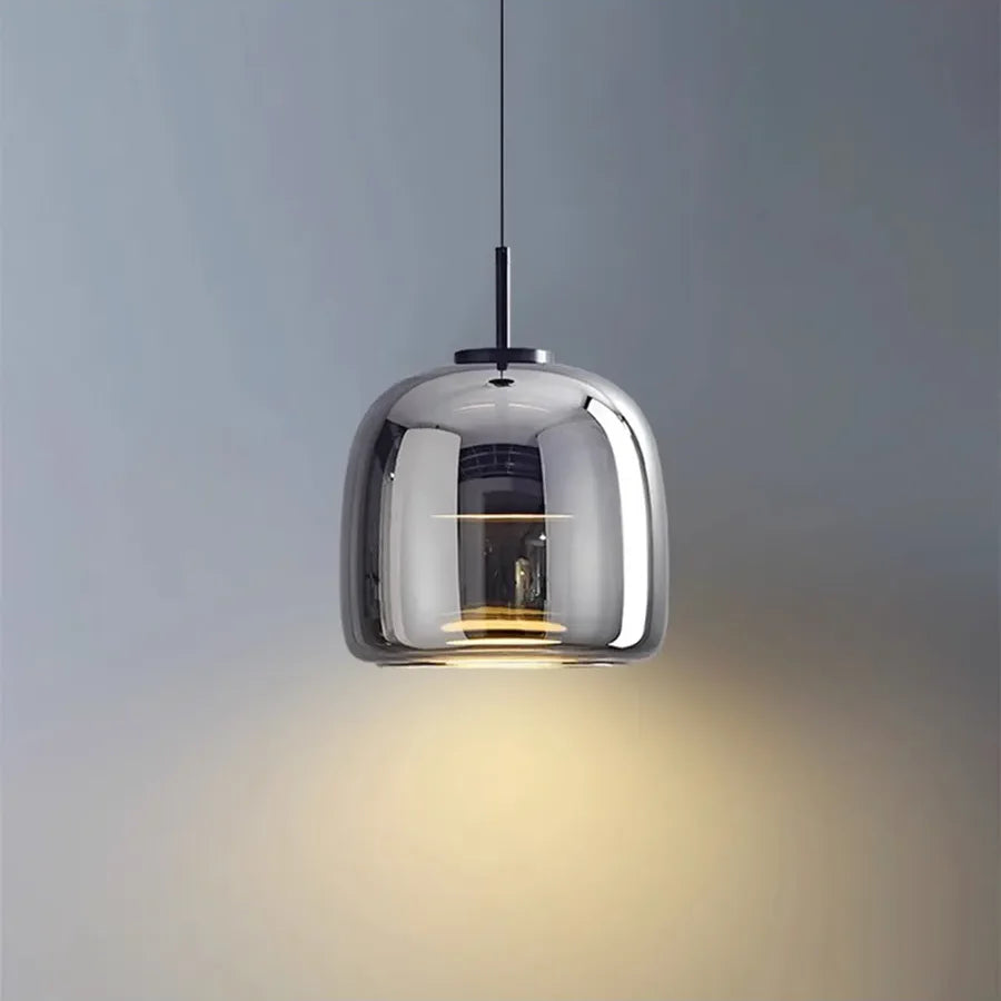 Suspension LED en Verre Nordique Élégante