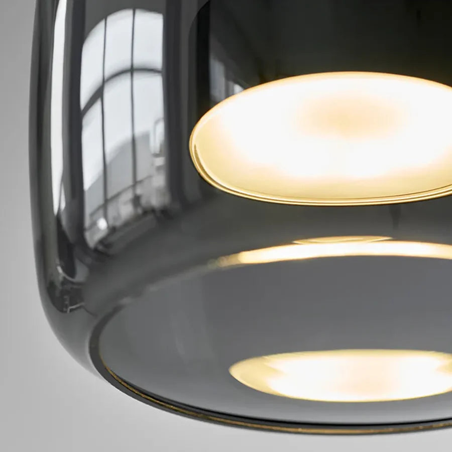 Suspension LED en Verre Nordique Élégante