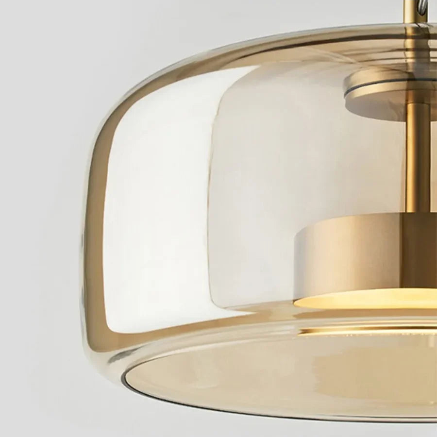 Suspension LED en Verre Nordique Élégante