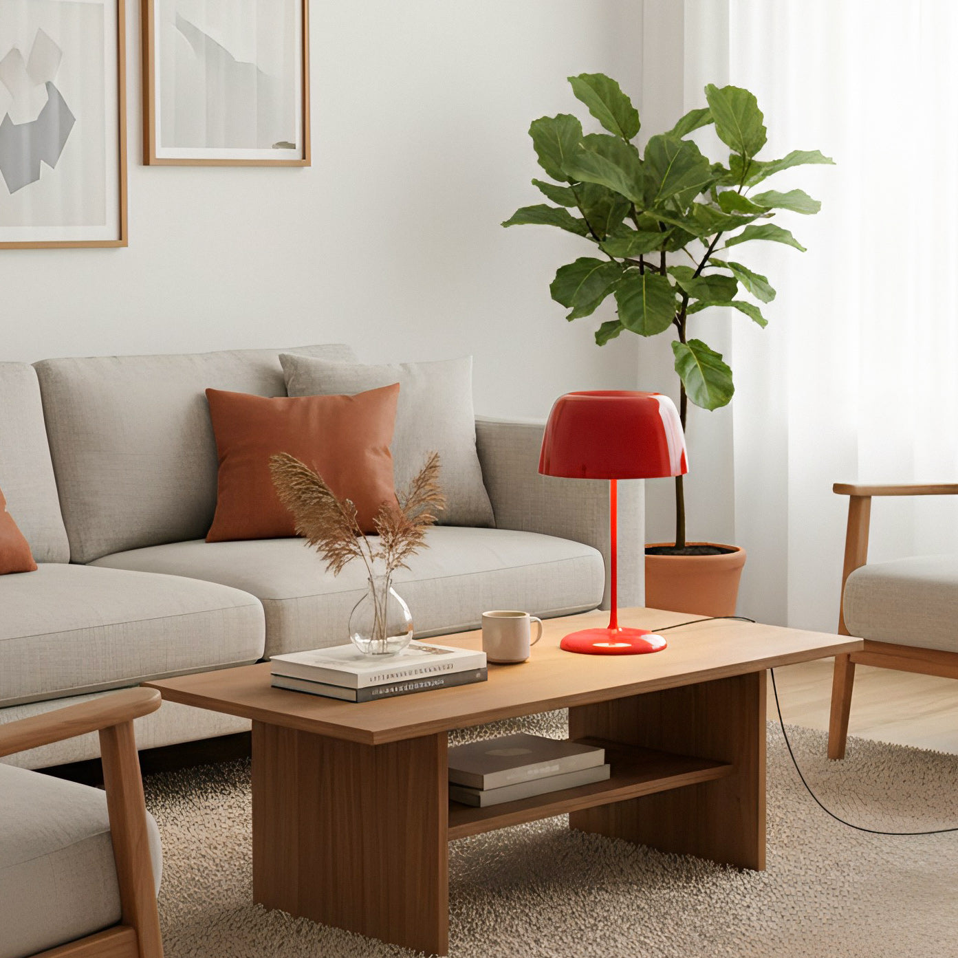 Lampe de Table Bittel – Design Rétro Coloré & Lumière d'Ambiance Chaleureuse