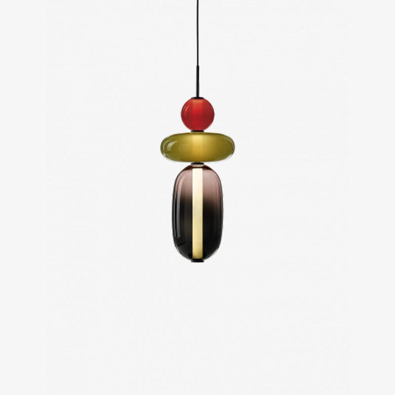 Lampe Pendante En Verre Confit