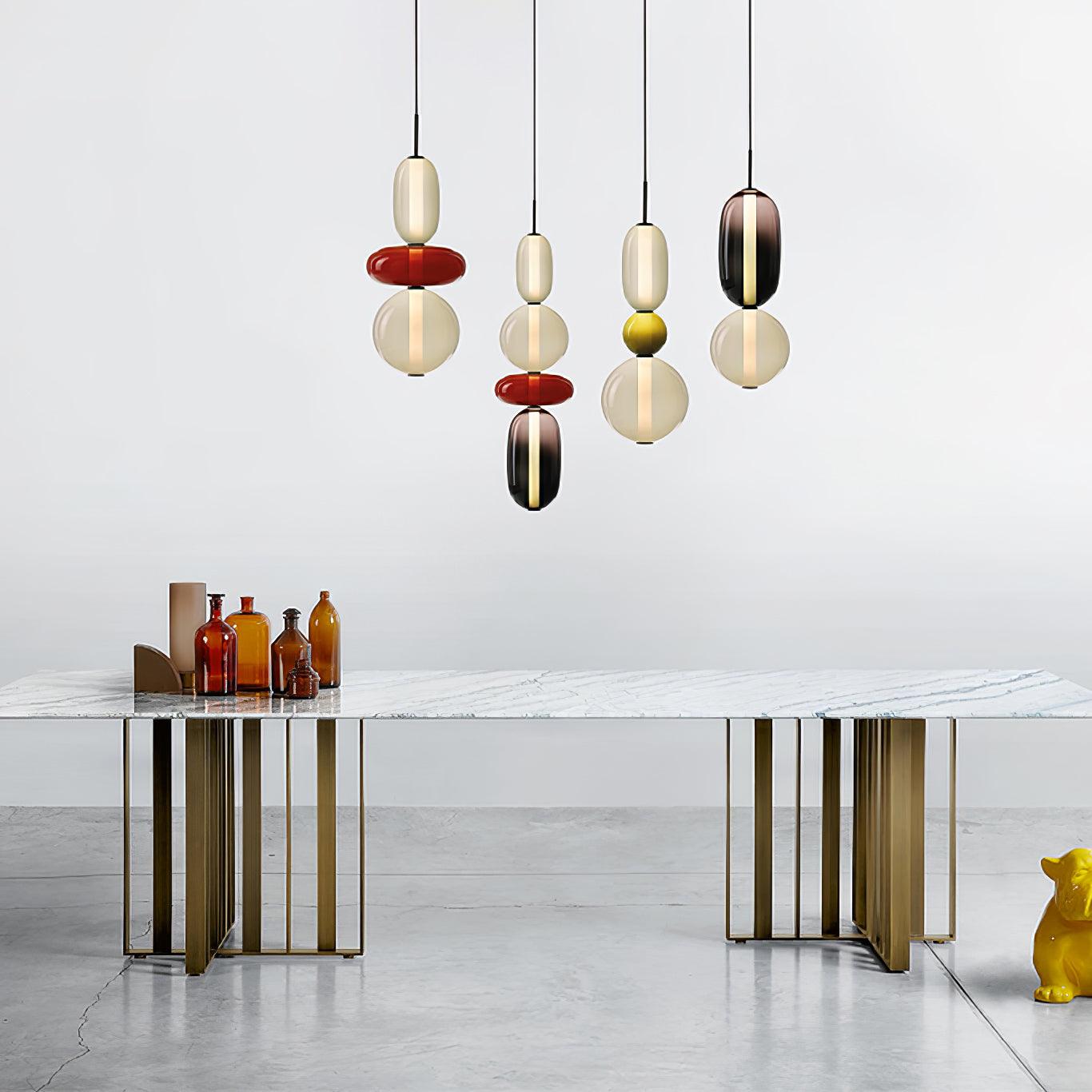 Lampe Pendante En Verre Confit