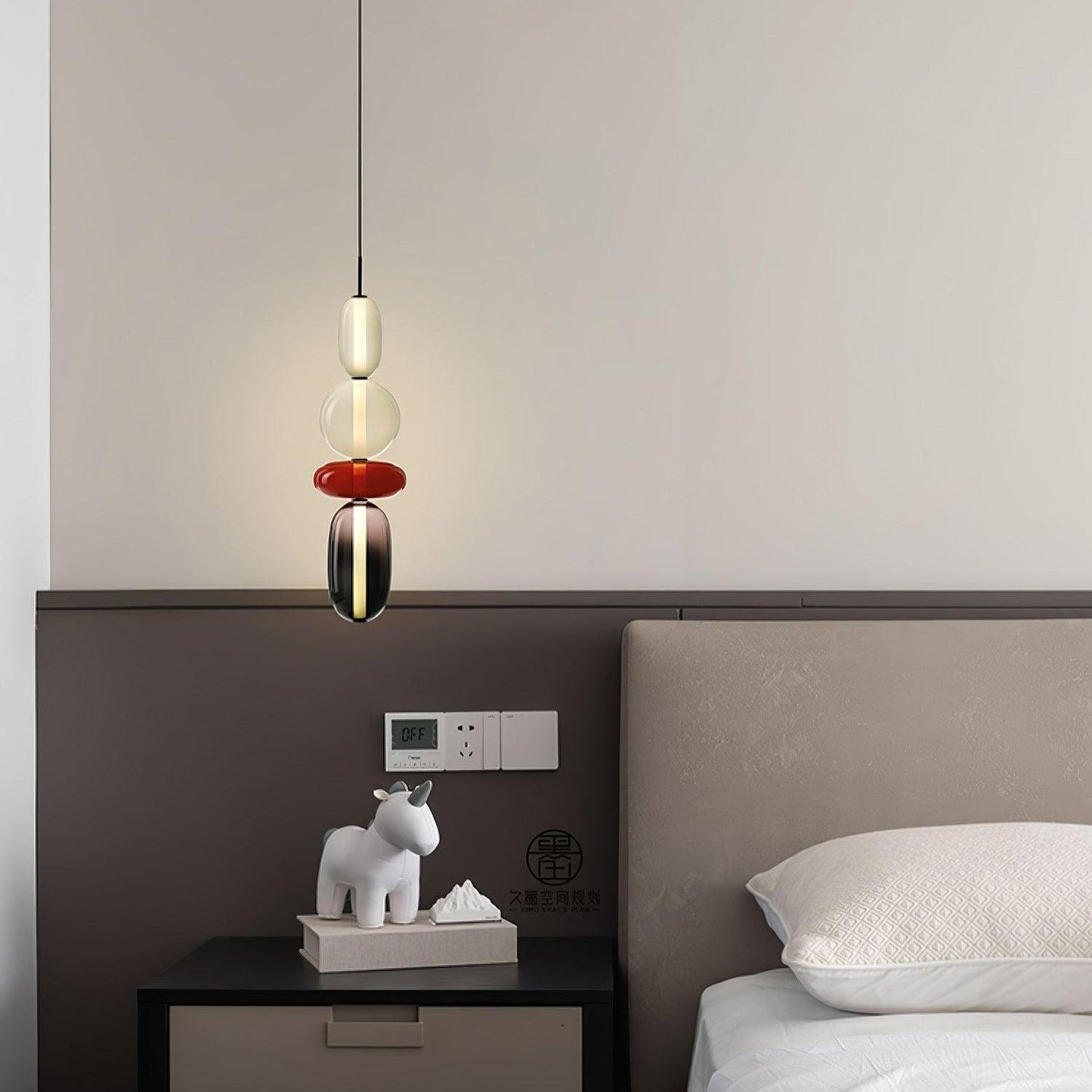 Lampe Pendante En Verre Confit