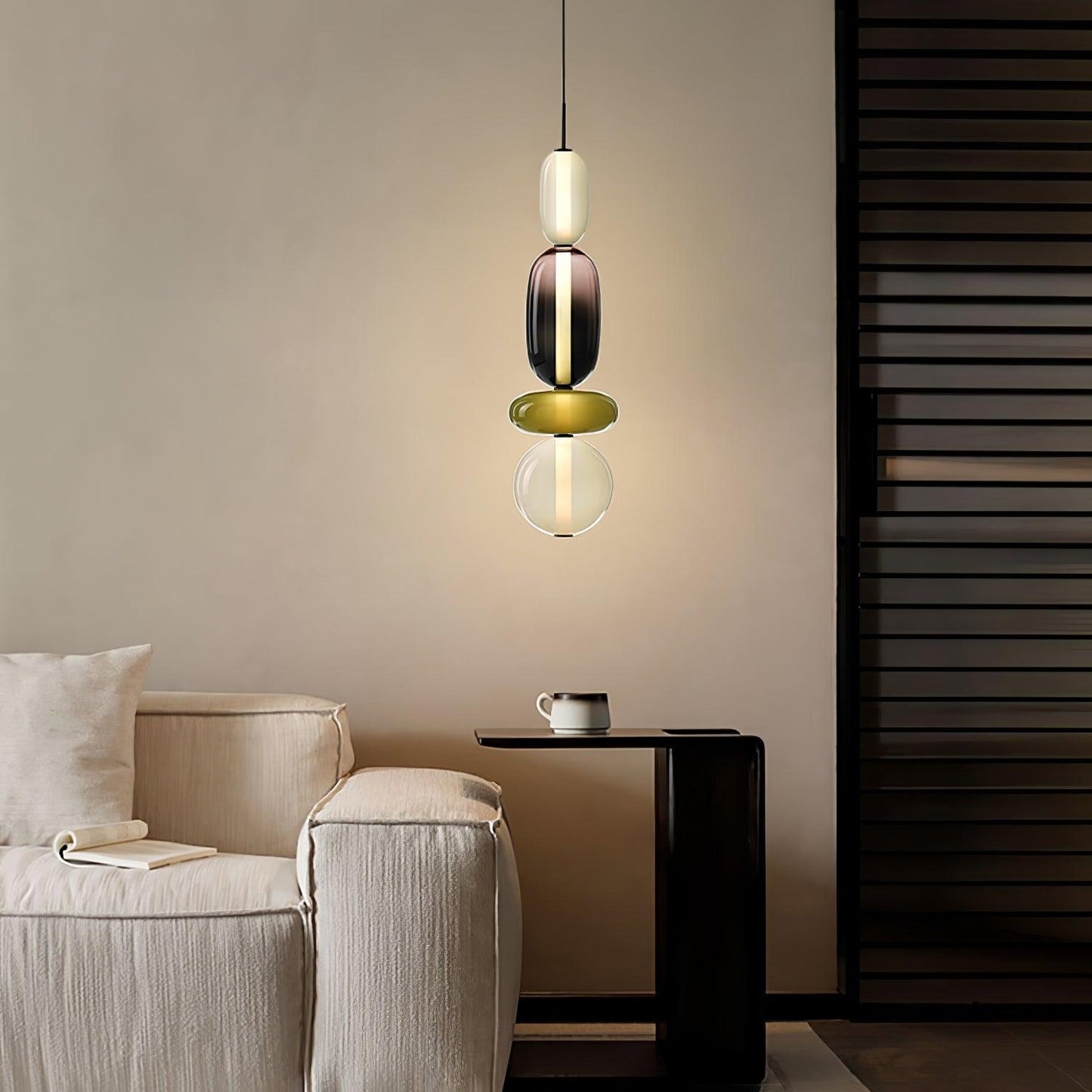 Lampe Pendante En Verre Confit