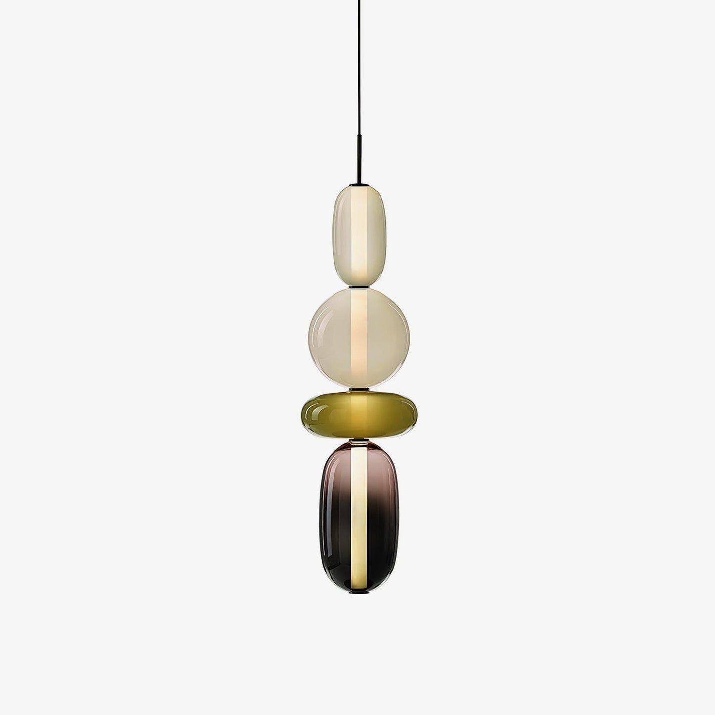 Lampe Pendante En Verre Confit