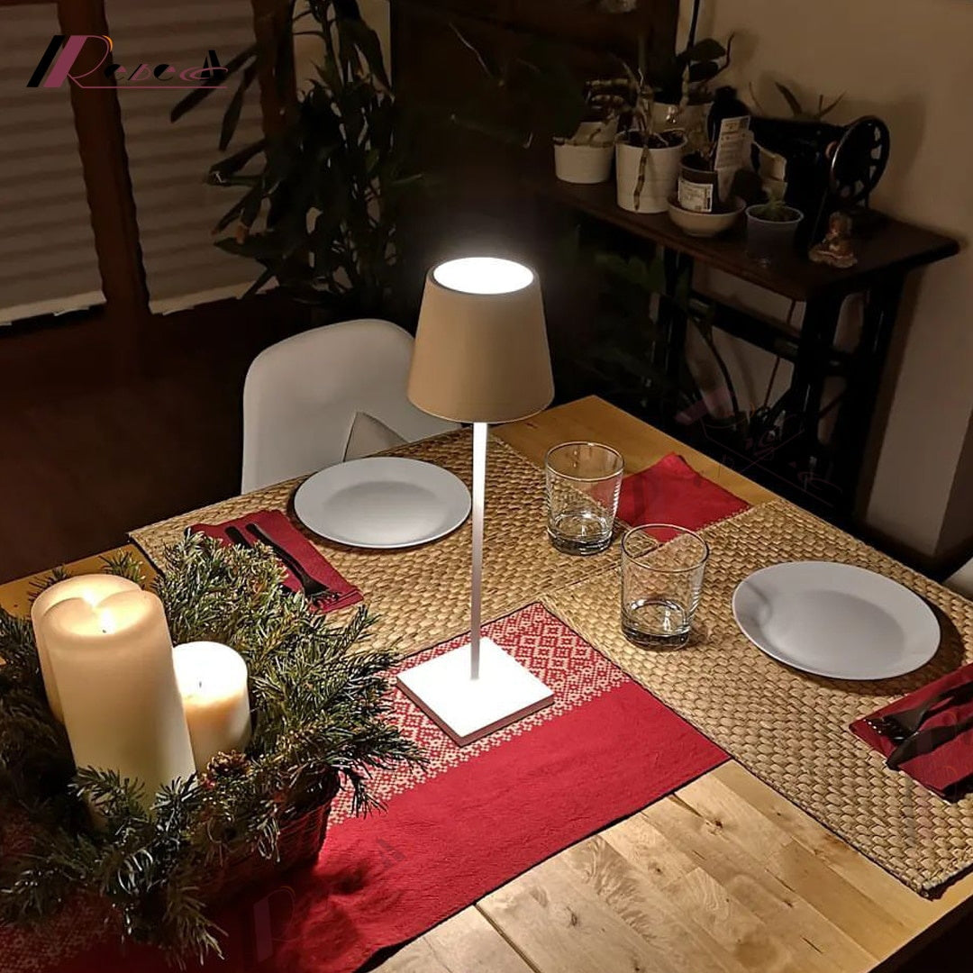 Lampe de Table Poldina Rechargeable Sans Fil – Élégance Portable & Lumière Douce