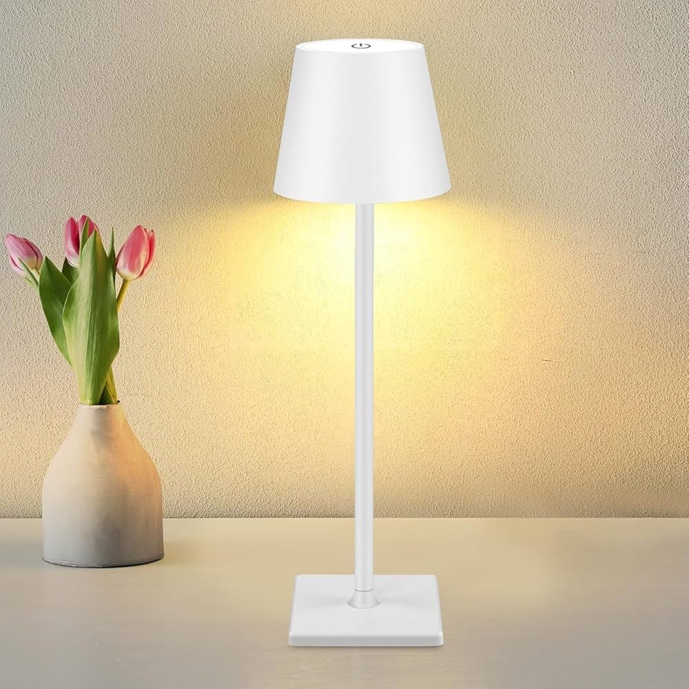 Lampe de Table Poldina Rechargeable Sans Fil – Élégance Portable & Lumière Douce