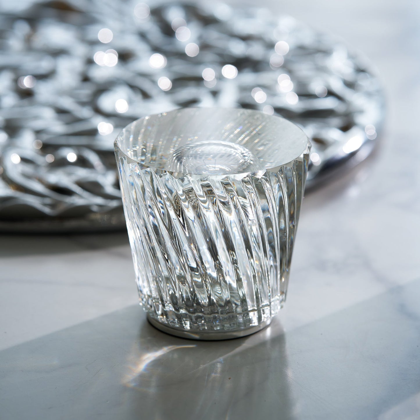 Lampe de Table Cristal Diamant à Batterie – Ambiance Romantique & Lumière Douce