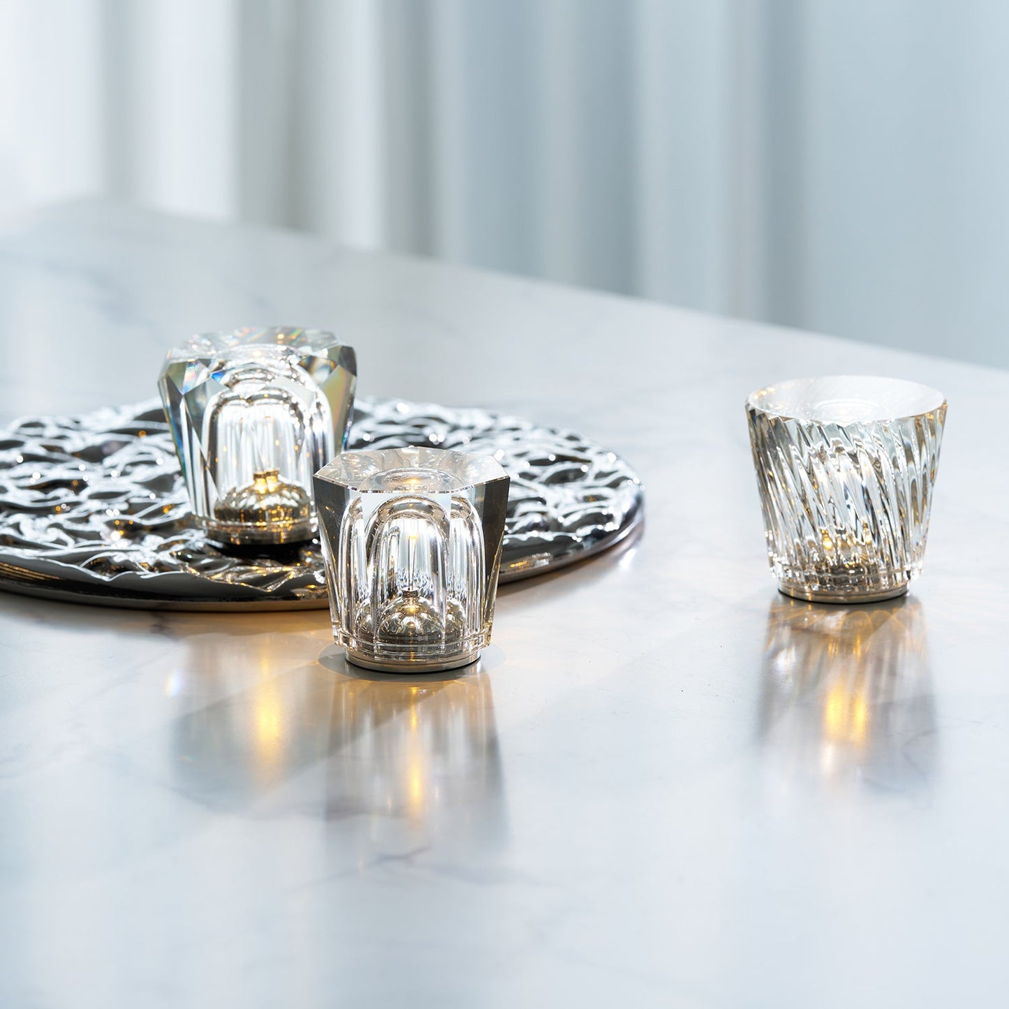 Lampe de Table Cristal Diamant à Batterie – Ambiance Romantique & Lumière Douce