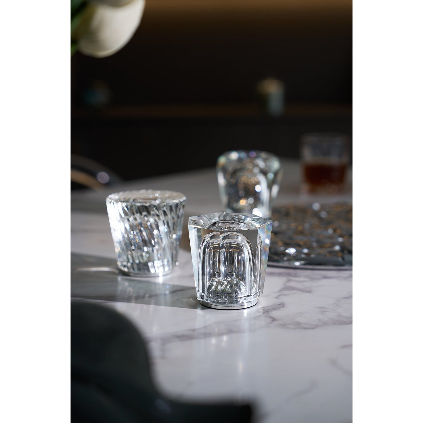 Lampe de Table Cristal Diamant à Batterie – Ambiance Romantique & Lumière Douce