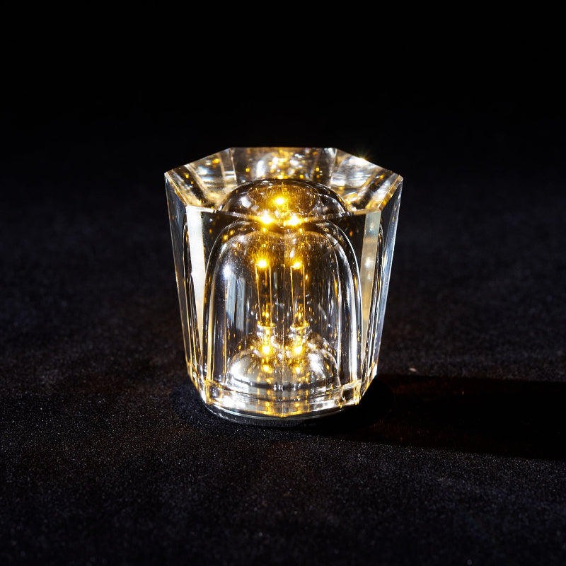 Lampe de Table Cristal Diamant à Batterie – Ambiance Romantique & Lumière Douce