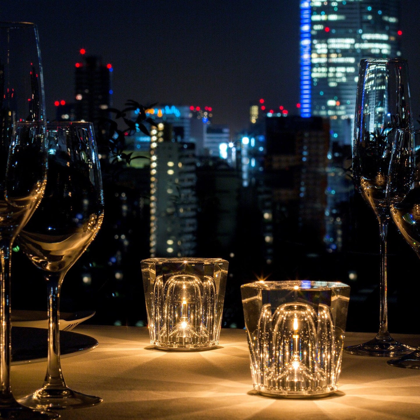 Lampe de Table Cristal Diamant à Batterie – Ambiance Romantique & Lumière Douce