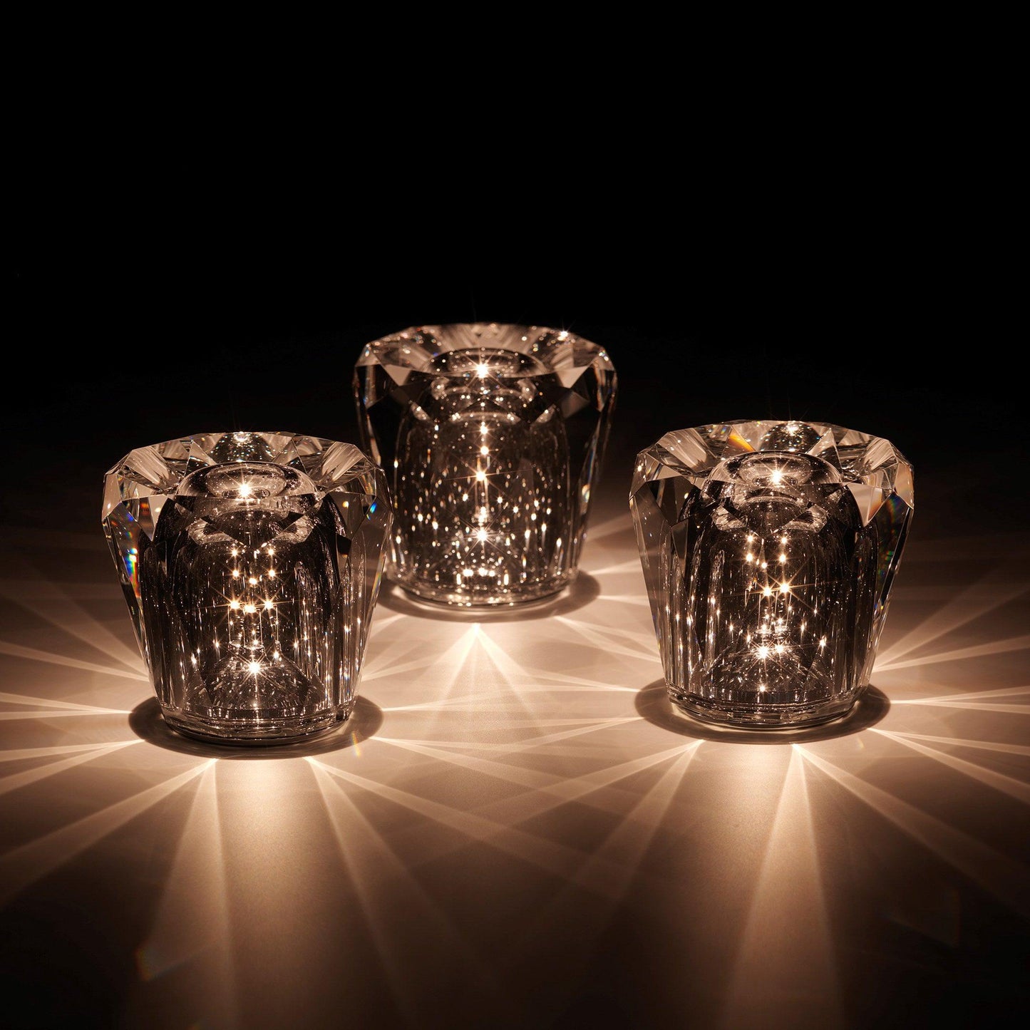 Lampe de Table Cristal Diamant à Batterie – Ambiance Romantique & Lumière Douce