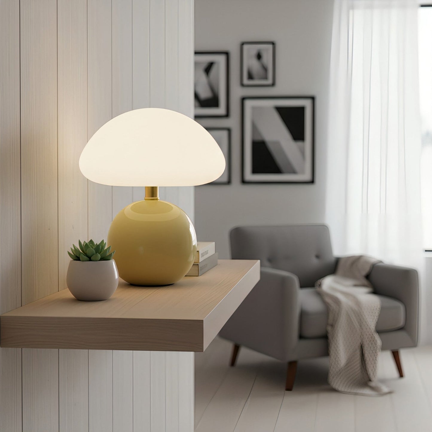 Lampe de Table Nessino – Design Champignon Iconique & Lumière Douce au Bureau