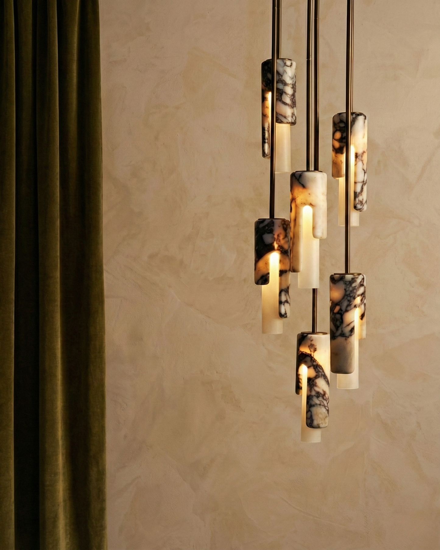 Suspension Marbre Cylindre