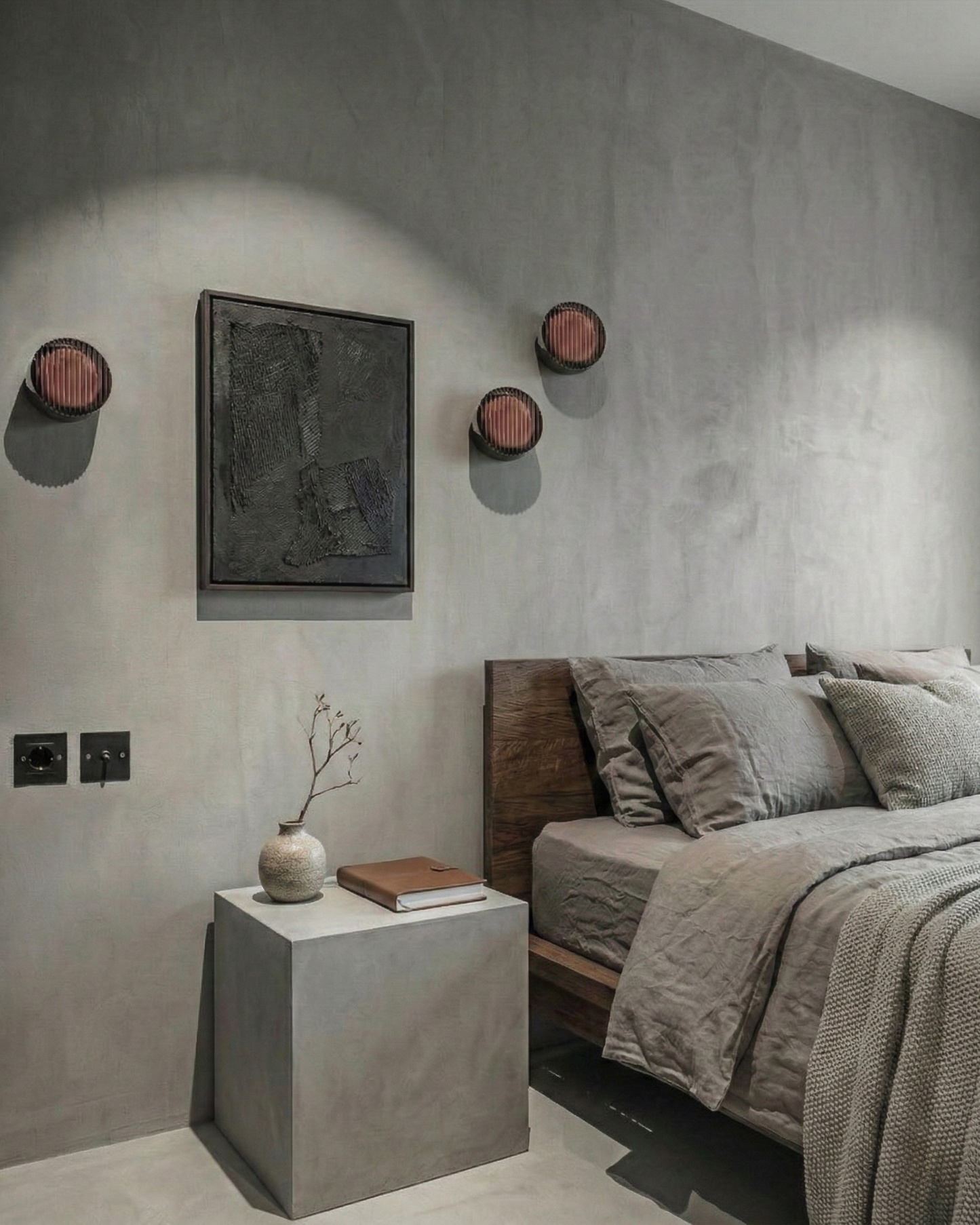 Applique murale en Aluminium et Verre