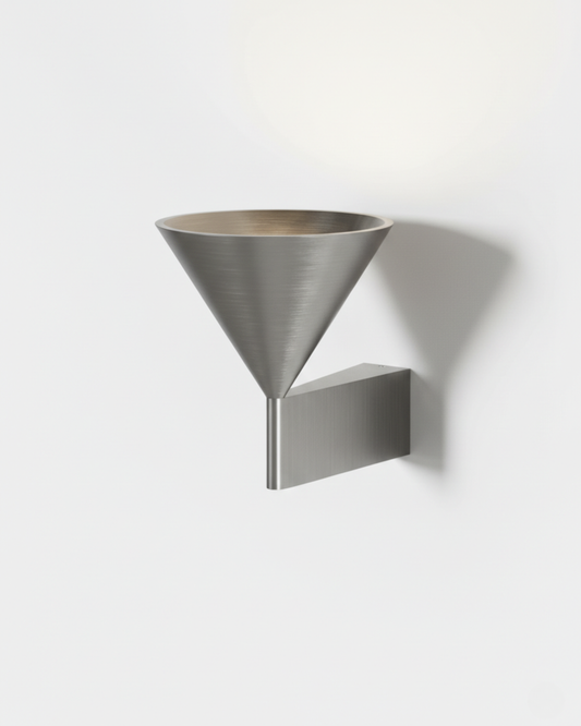 Applique Murale LED en Aluminium Brossé – Forme Conique Minimaliste