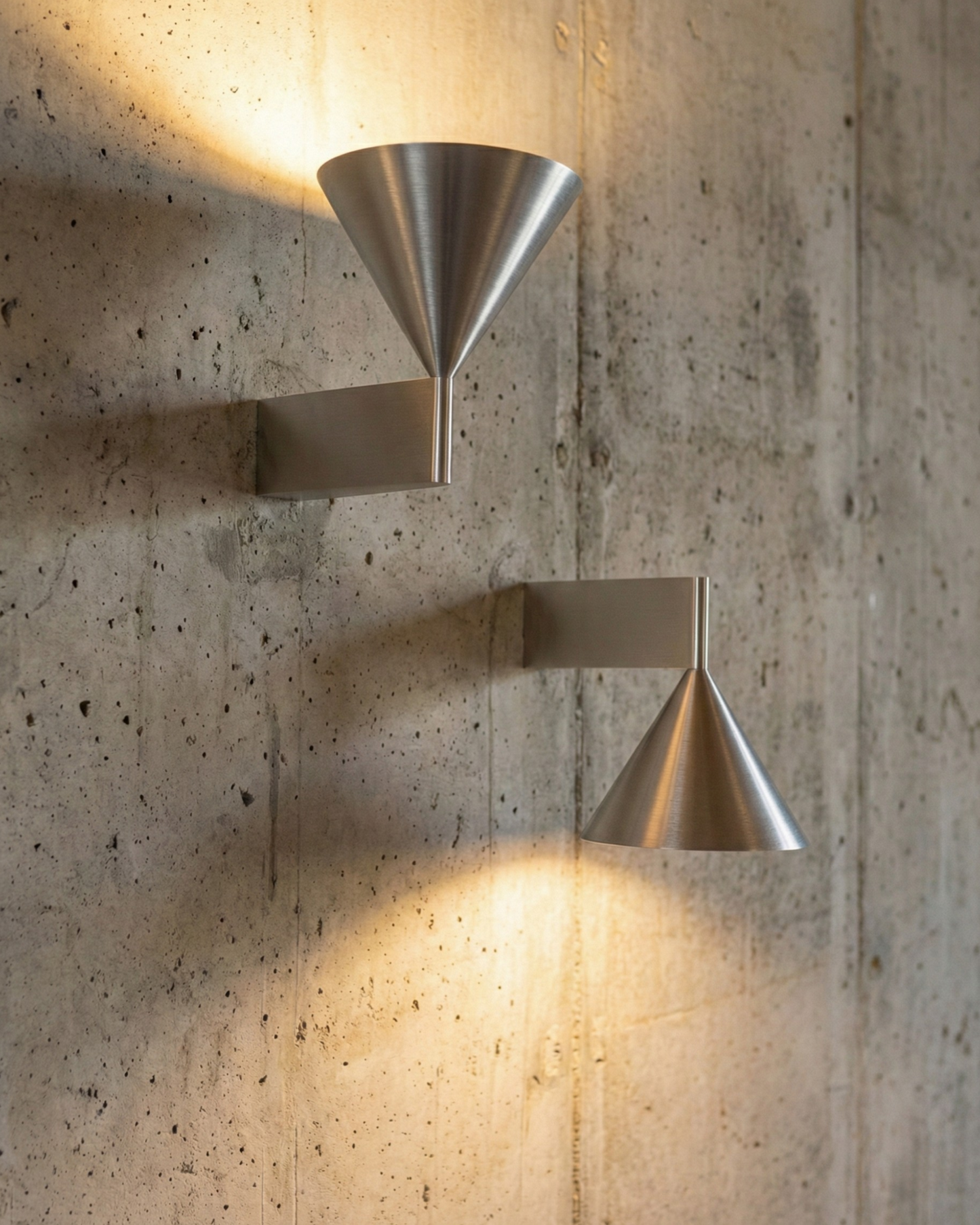 Applique Murale LED en Aluminium Brossé – Forme Conique Minimaliste