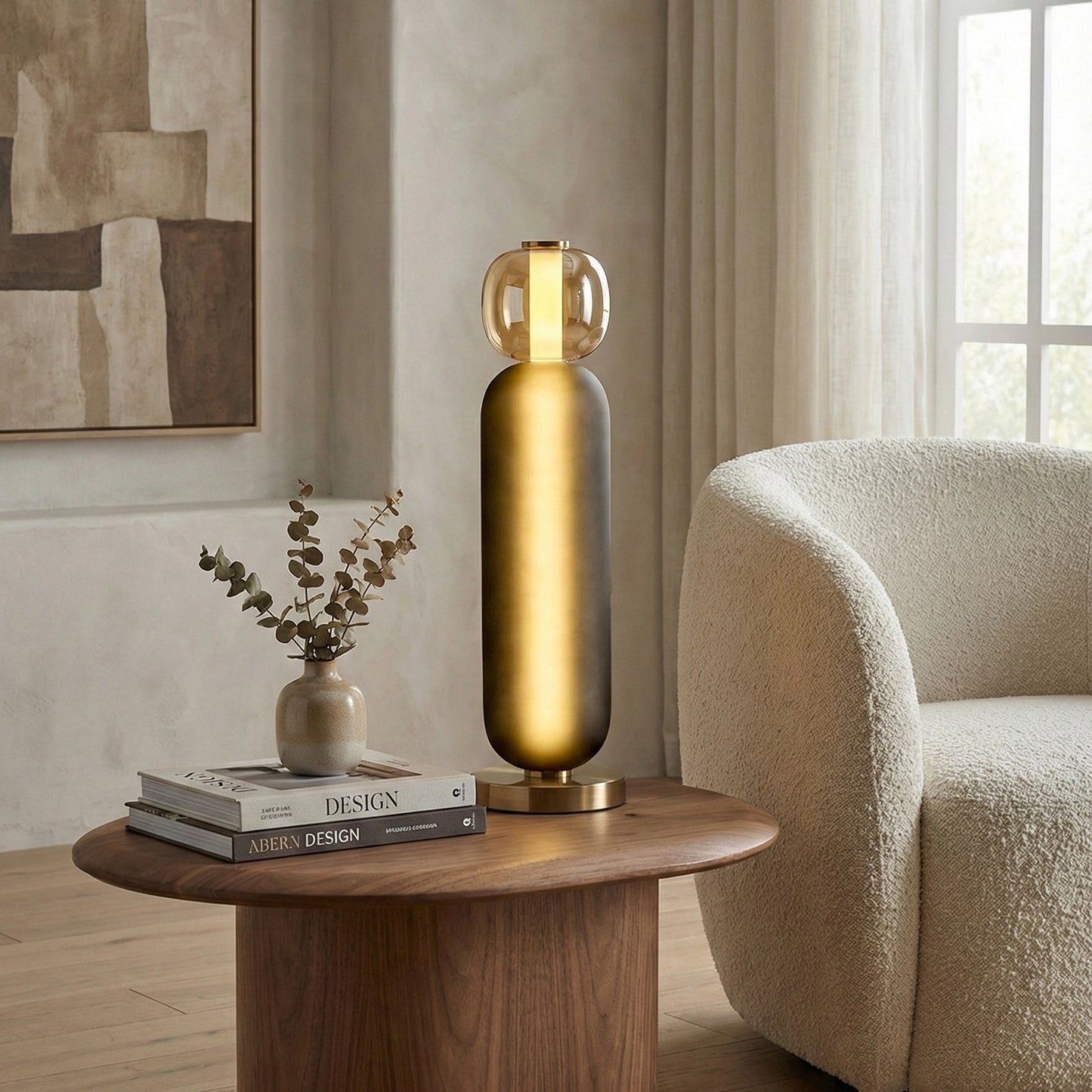 Lampe de Table en Verre Coloré Drift – Luxe Vibrant & Touche Artistique