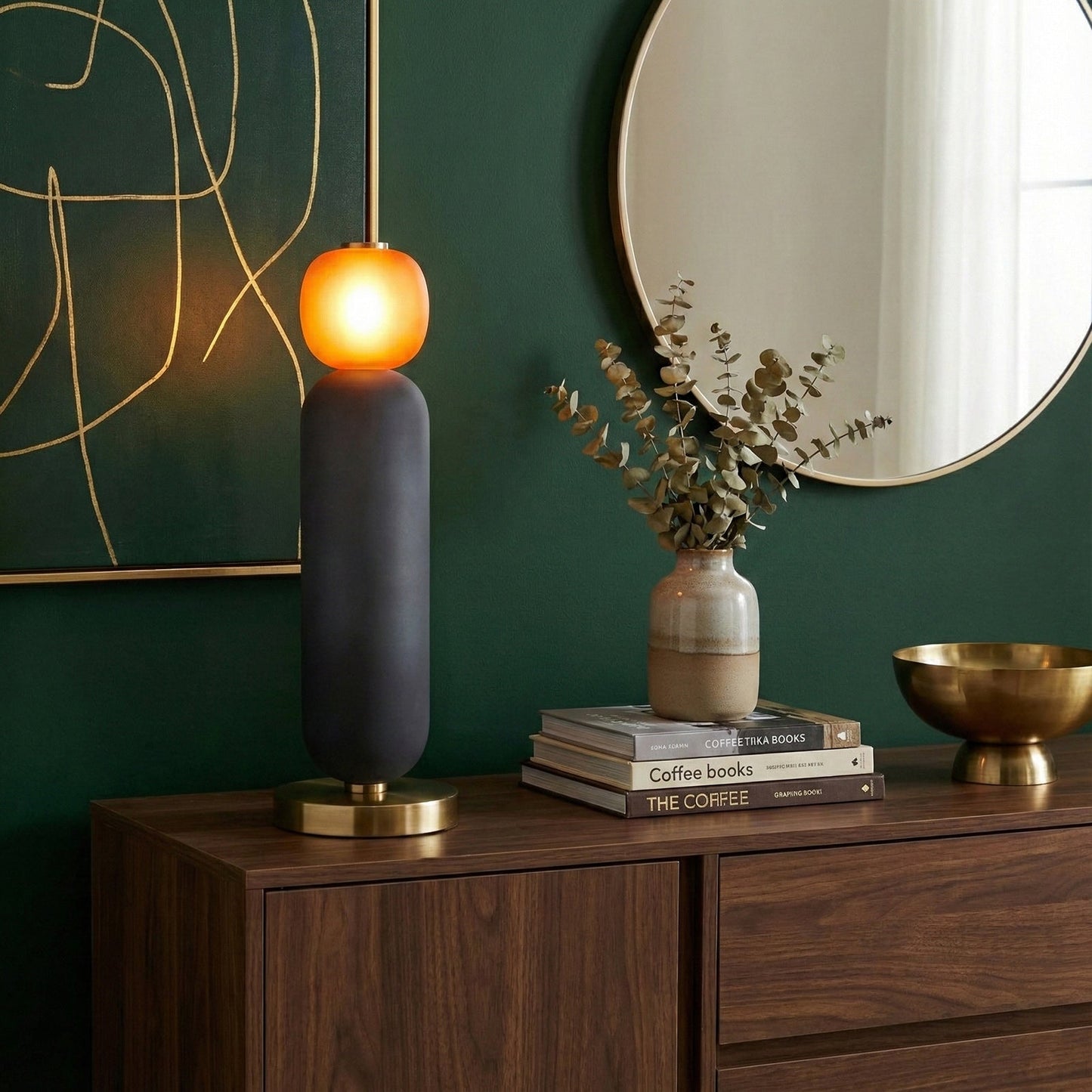 Lampe de Table en Verre Coloré Drift – Luxe Vibrant & Touche Artistique