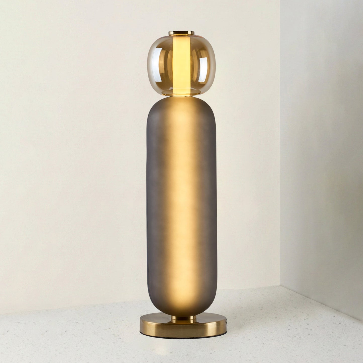 Lampe de Table en Verre Coloré Drift – Luxe Vibrant & Touche Artistique