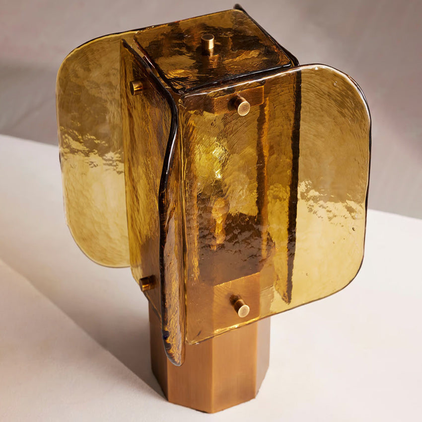 Lampe de Table Elias en Verre – Lumière Chaude & Caractère Artistique