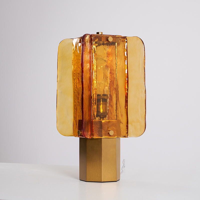 Lampe de Table Elias en Verre – Lumière Chaude & Caractère Artistique