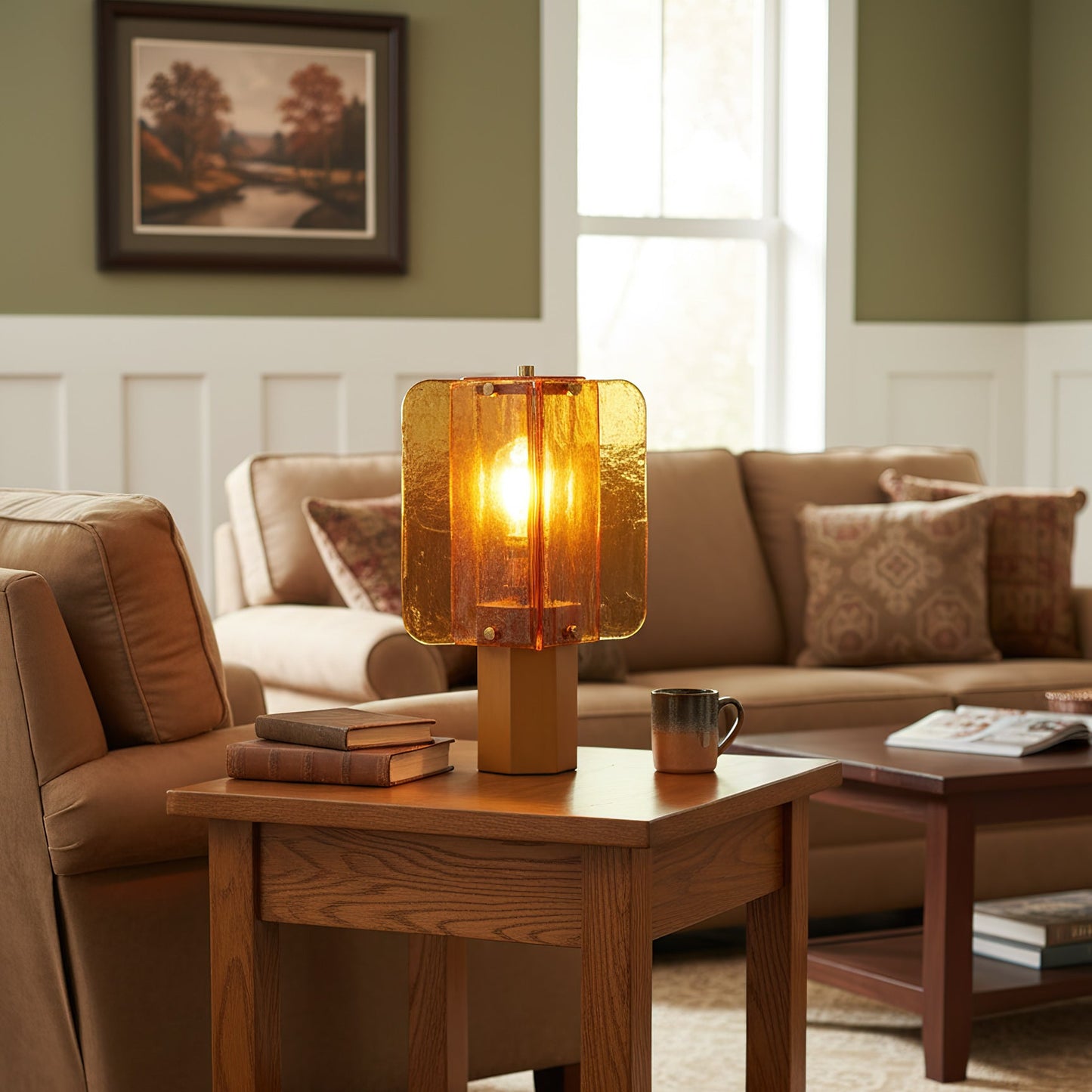 Lampe de Table Elias en Verre – Lumière Chaude & Caractère Artistique