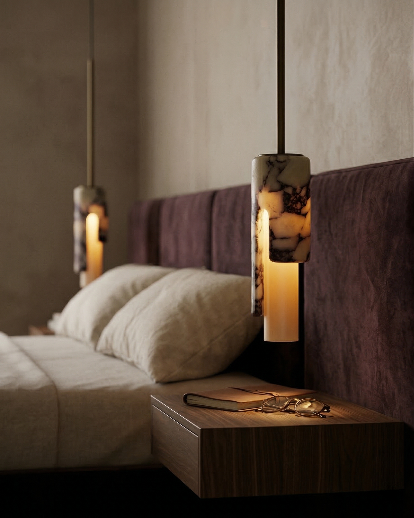 Suspension Marbre Cylindre