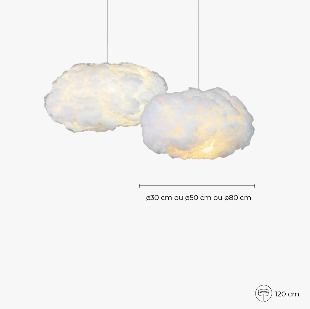 Suspension Nuageux en Coton – Poésie Céleste & Lumière Douce pour Votre Intérieur