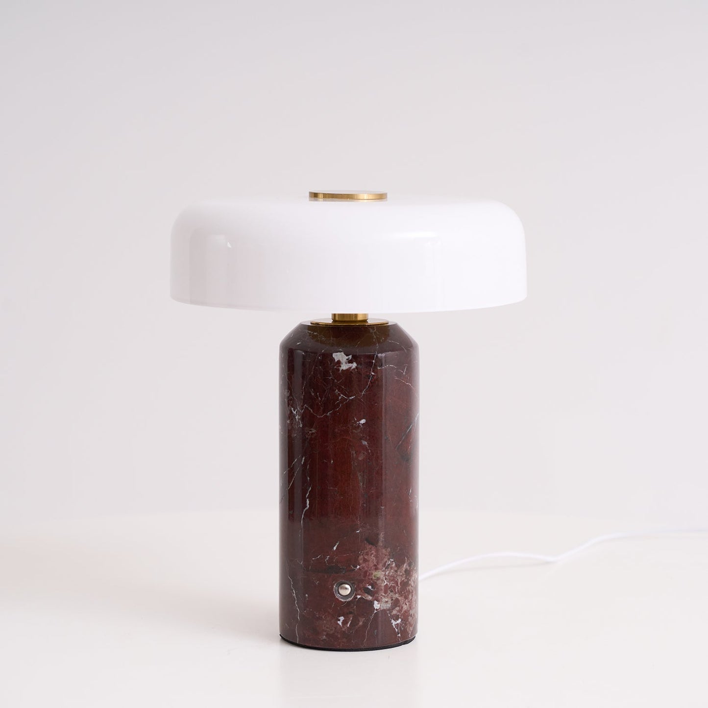 Lampe de Table Lunara en Marbre à Batterie – Luxe Naturel & Éclairage Sans Fil