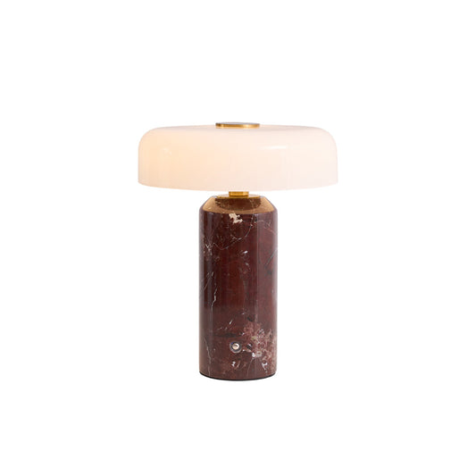 Lampe de Table Lunara en Marbre à Batterie – Luxe Naturel & Éclairage Sans Fil