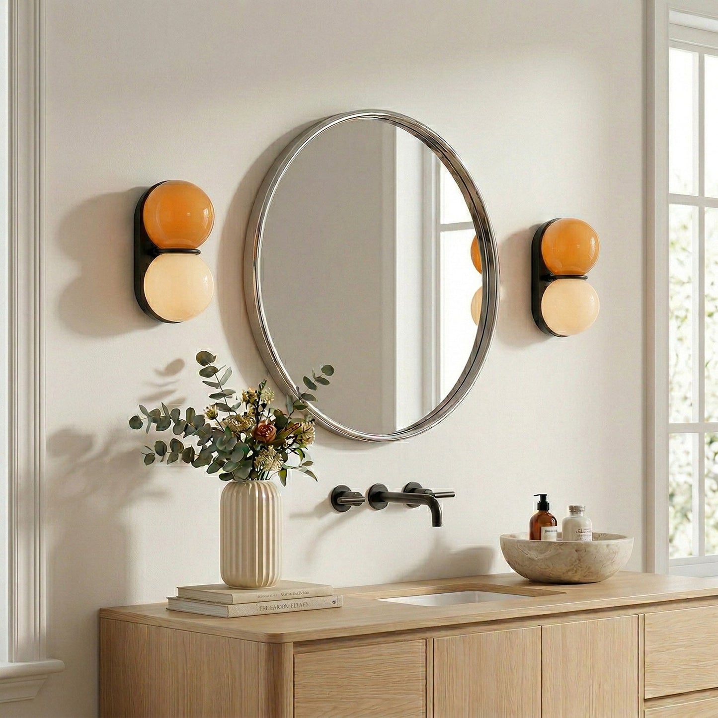 Applique Murale Matteo Twin – Double Globe Artistique & Lumière d'Accent Unique