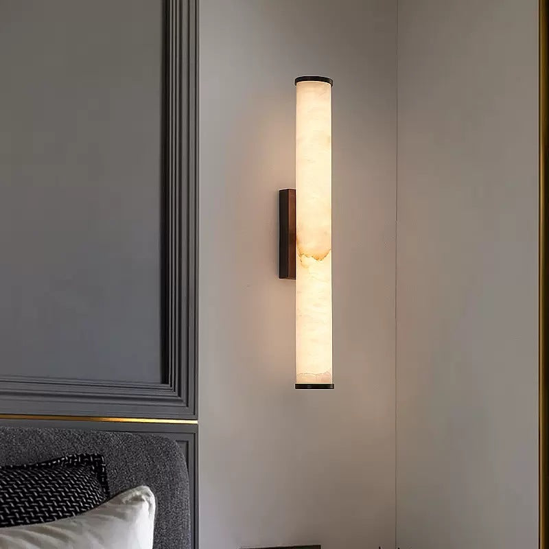 Applique Murale Lumière en Marbre Espagnol Cuivre Minimaliste Moderne