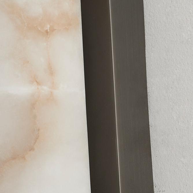Applique Murale Lumière en Marbre Espagnol Cuivre Minimaliste Moderne