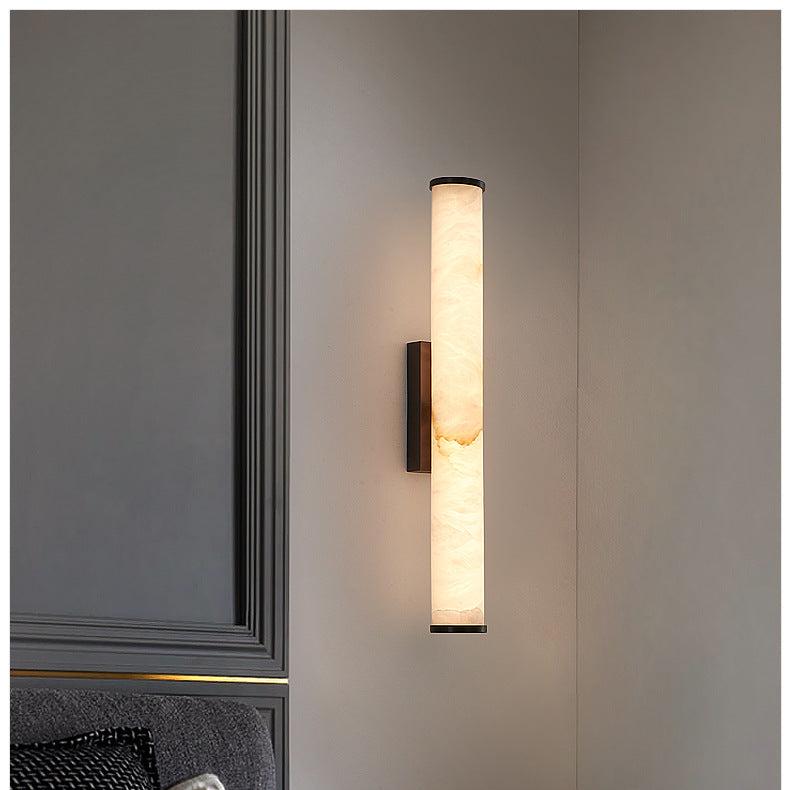 Applique Murale Lumière en Marbre Espagnol Cuivre Minimaliste Moderne