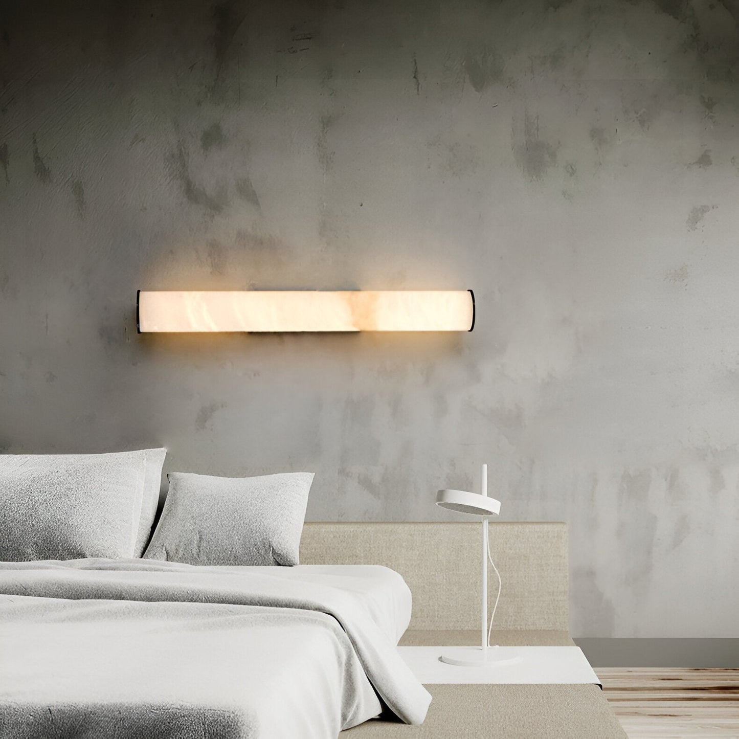 Applique Murale Lumière en Marbre Espagnol Cuivre Minimaliste Moderne
