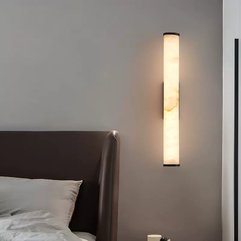 Applique Murale Lumière en Marbre Espagnol Cuivre Minimaliste Moderne