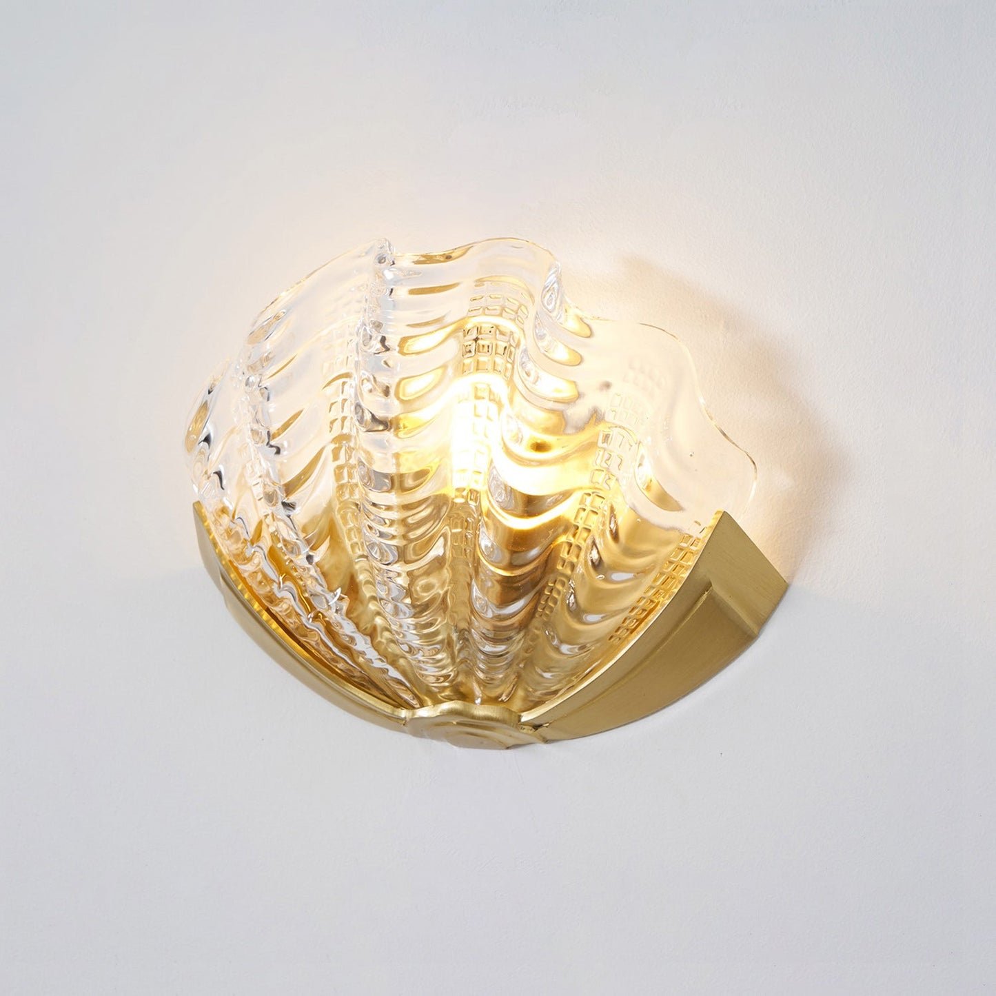 Applique Murale Coquillage en Verre – Art Contemporain & Lumière Sculptée