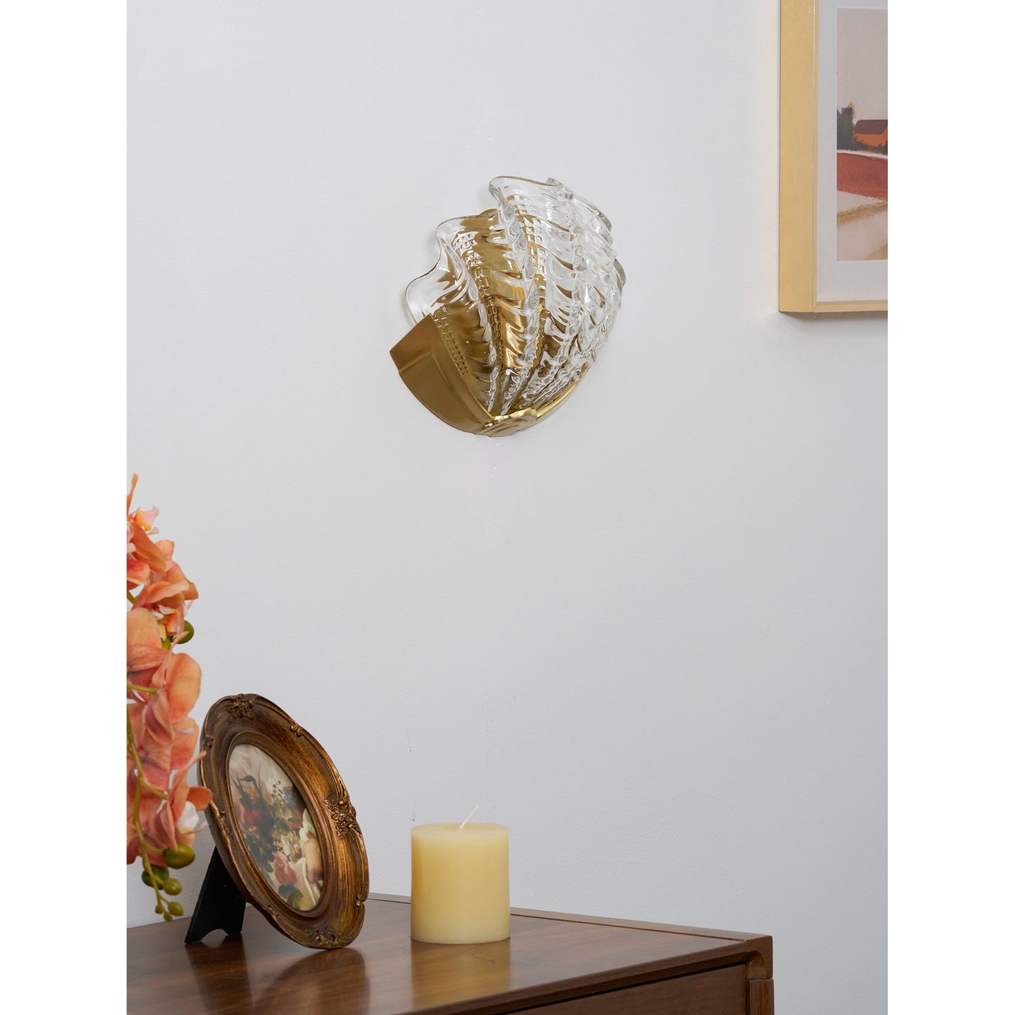 Applique Murale Coquillage en Verre – Art Contemporain & Lumière Sculptée