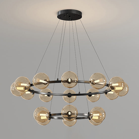 Suspension en Verre Soufflé – Grandeur & Raffinement pour vos Grandes Pièces