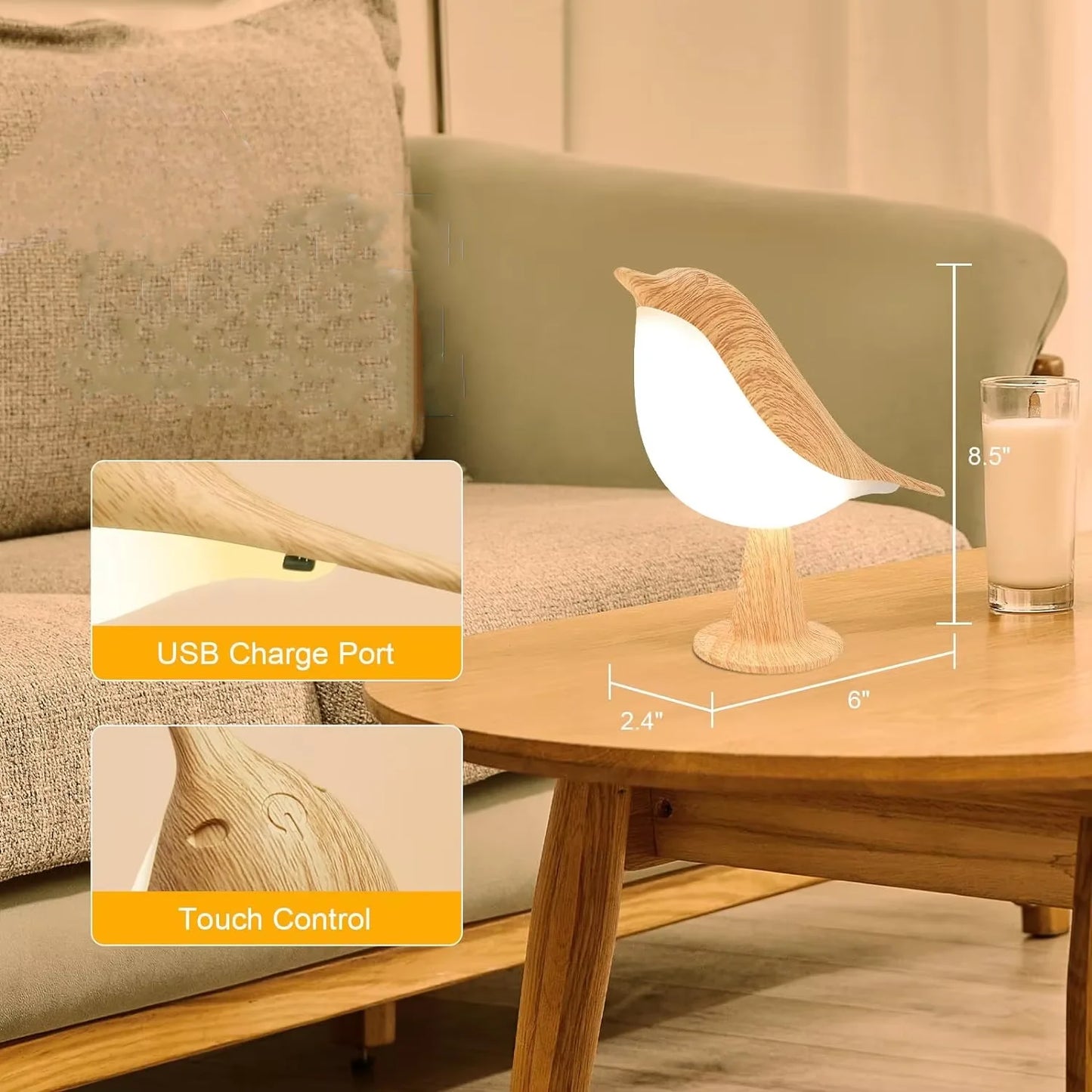 Magnifique Lampe oiseaux