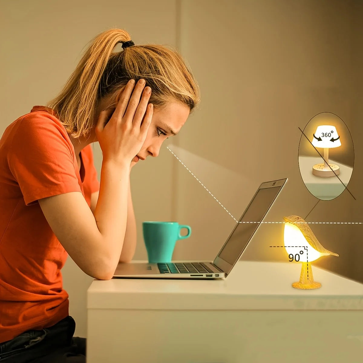Magnifique Lampe oiseaux