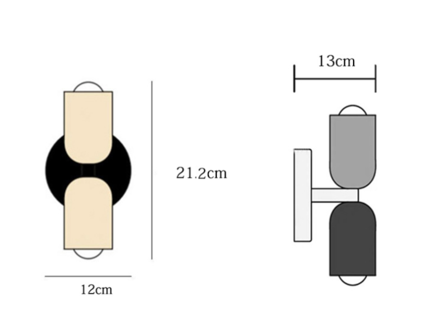 Applique Murale Cylindrique LED 2 Lumières – Éclairage Doux & Design Contemporain