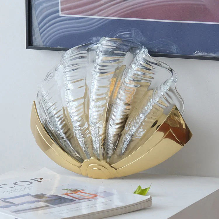 Applique Murale Coquillage en Verre – Art Contemporain & Lumière Sculptée