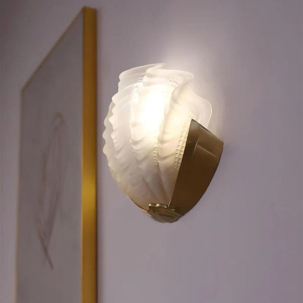 Applique Murale Coquillage en Verre – Art Contemporain & Lumière Sculptée