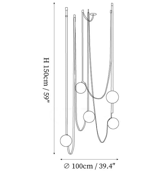 Suspension en Cuir Créatif Italien