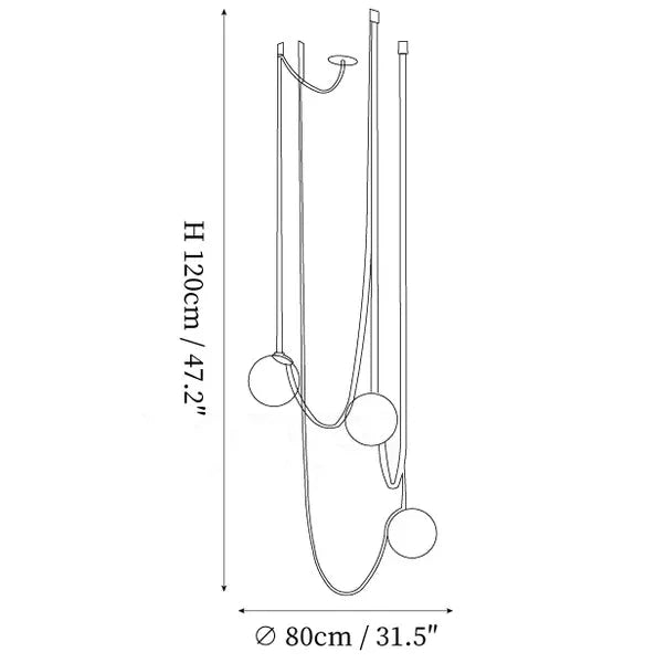 Suspension en Cuir Créatif Italien