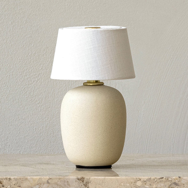 Lampe de Table Torso Petite à Batterie – Céramique Artisanale & Élégance Portable
