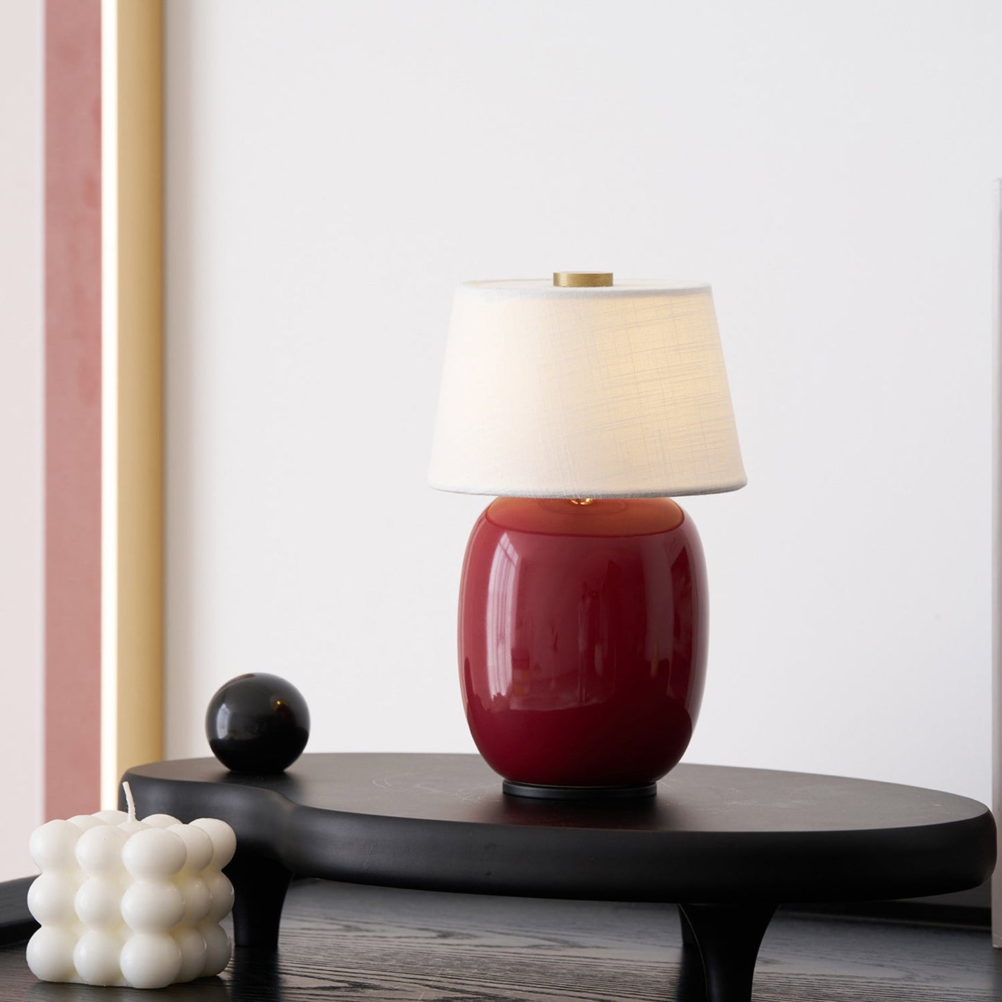 Lampe de Table Torso Petite à Batterie – Céramique Artisanale & Élégance Portable